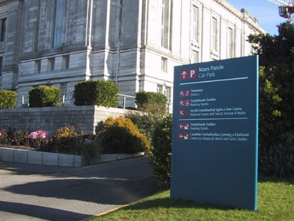 National Library of Wales wayfinding, photograph 1