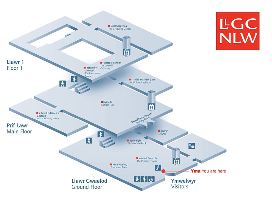 National Library of Wales wayfinding, photograph 2
