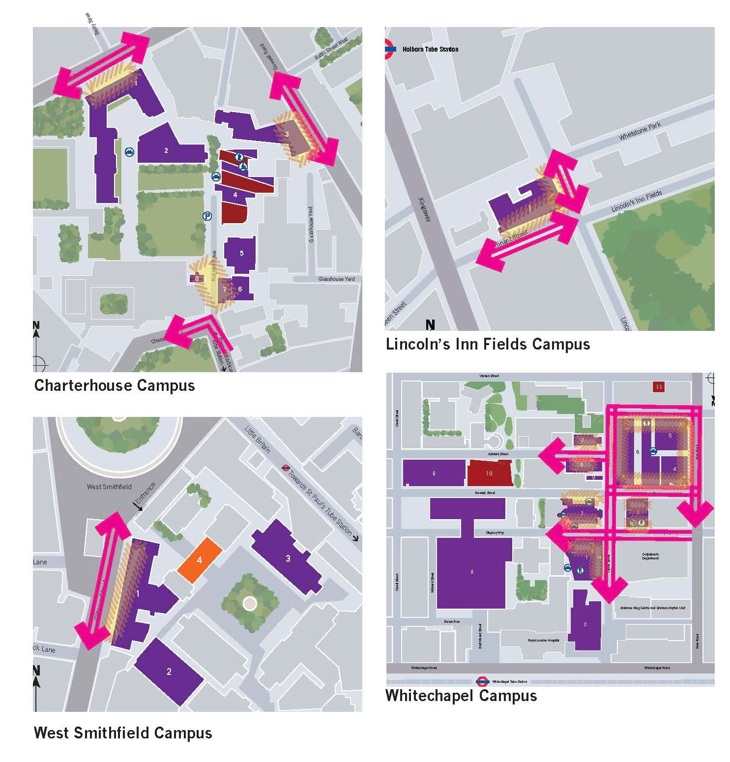 Queen Mary University of London campus wayfinding, photograph 6