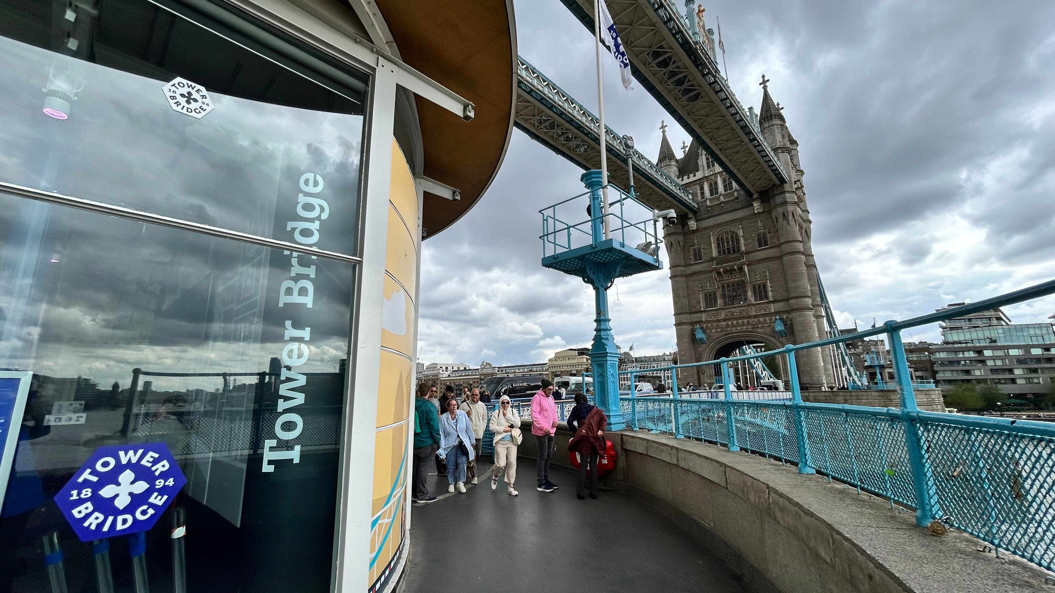 Tower Bridge landmark visitor signage, photograph 4