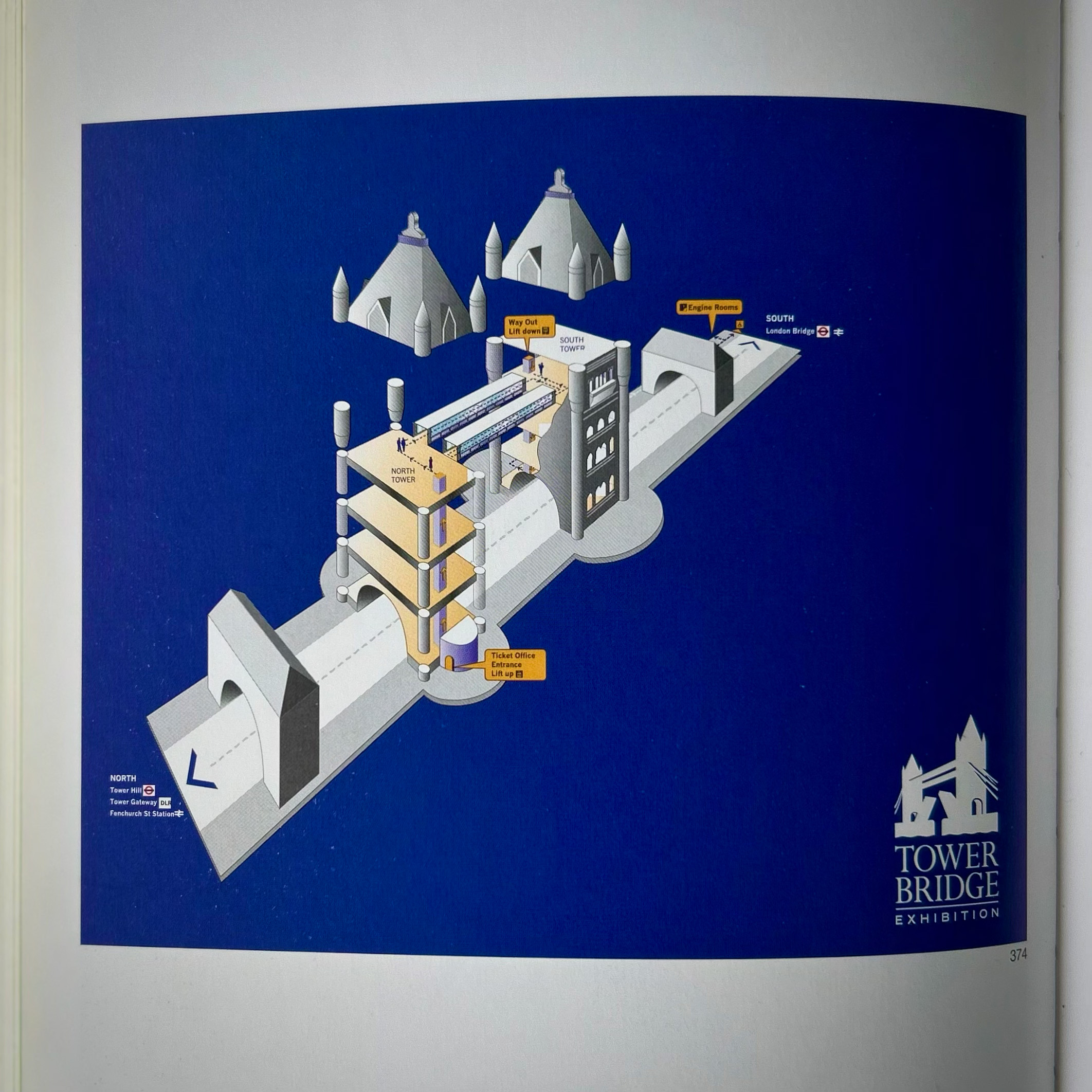 Tower Bridge landmark visitor signage, photograph 3